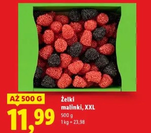 Żelki malinki, XXL