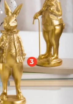 Złota figurka elegancki zając