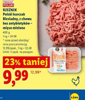 Rzeźnik Polski kurczak Biesiadny, z chowu bez antybiotyków – mięso mielone