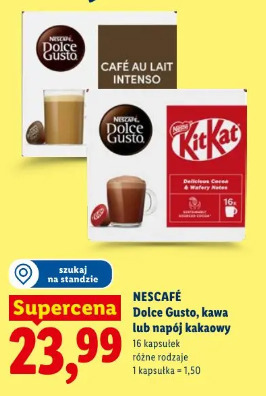 Nescafé Dolce Gusto, kawa lub napój kakaowy