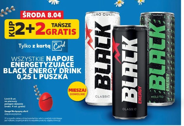 Wszystkie napoje energetyzujące Black Energy Drink 0,25 l puszka