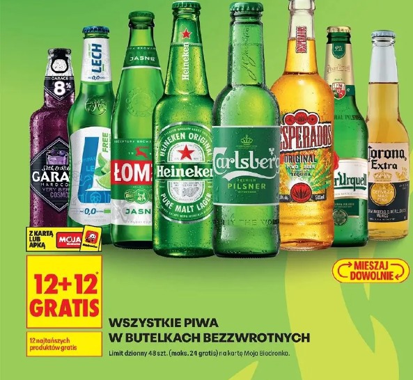 Wszystkie piwa w butelkach bezzwrotnych