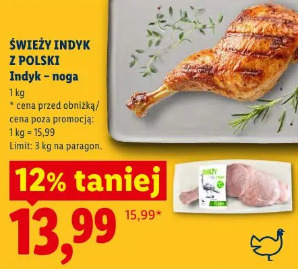 Świeży indyk z Polski Indyk - noga