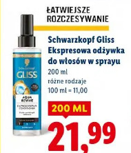 Schwarzkopf Gliss Ekspresowa odżywka do włosów w sprayu