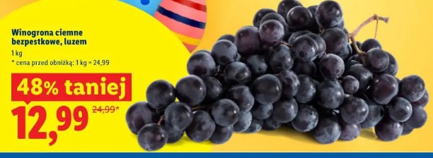 Winogrona ciemne bezpestkowe