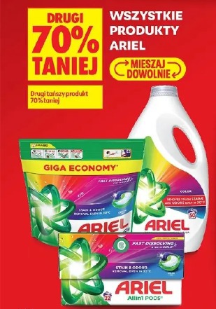 Wszystkie produkty Ariel drugi 70% taniej