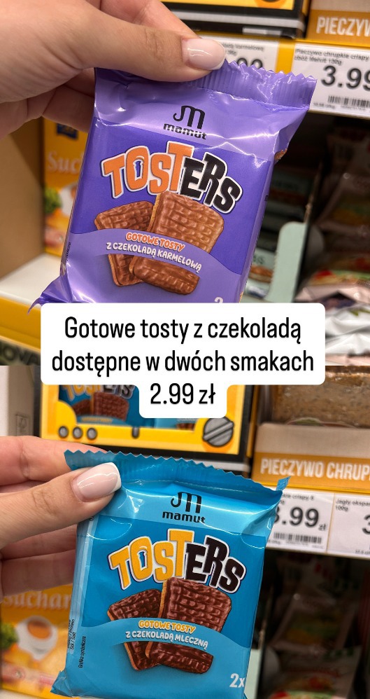 Mamut Tosters gotowe tosty z czekoladą mleczną
