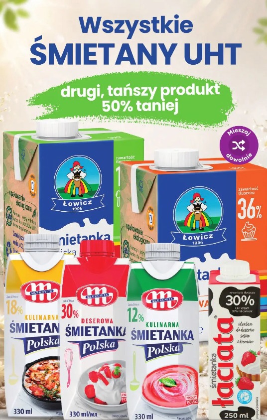 Wszystkie śmietany UHT