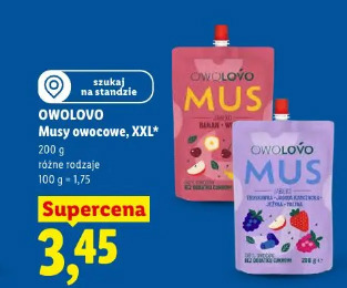 Owolovo Musy owocowe, XXL