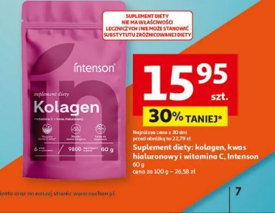 Suplement diety: kolagen, kwas hialuronowy i witamina C, Intenson