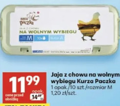 Jaja z chowu na wolnym wybiegu Kurza Paczka