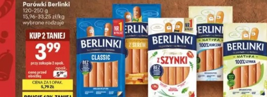 Parówki Berlinki 100% szynka
