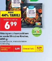 Warzywa z kurczakiem w sosie Mroźna Kraina