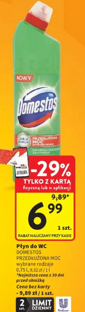 Płyn do WC Domestos przedłużona moc