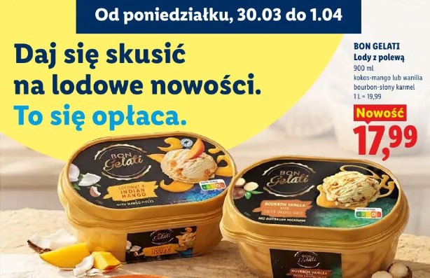 Bon Gelati Lody z polewą