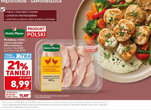 Stoisko Mięsne Medaliony z fileta z piersi kurczaka