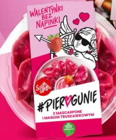 Pierogunie z mascarpone i masłem truskawkowym