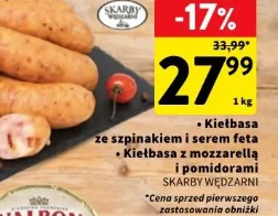 Kiełbasa ze szpinakiem i serem feta Skarby Wędzarni