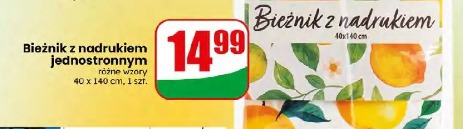 Bieżnik z nadrukiem jednostronnym