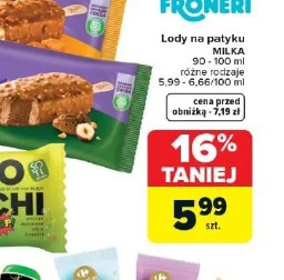 Lody na patyku MILKA