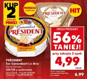 Président Ser Camembert lub Brie