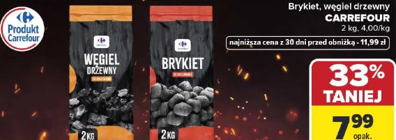Brykiet, węgiel drzewny Carrefour