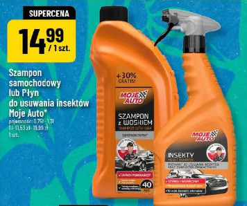 Szampon samochodowy lub Płyn do usuwania insektów Moje Auto