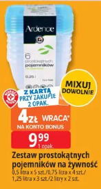 Zestaw prostokątnych pojemników na żywność Ardence