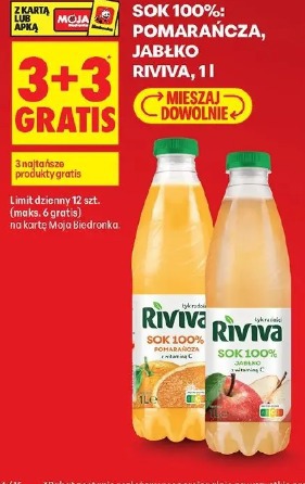 Sok 100%: pomarańcza, jabłko Riviva