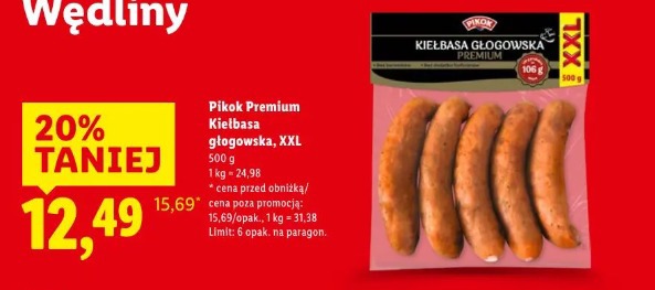 Pikok Premium Kiełbasa głogowska, XXL