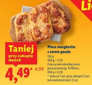 Pinsa margherita z serem gouda