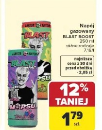 Napój gazowany Blast Boost 250 ml różne rodzaje