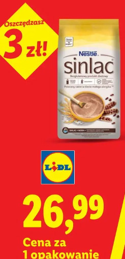 Sinlac kaszka zbożowa, bezglutenowa po 6 m-cu Nestlé