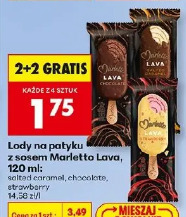Lody na patyku z sosem Marletto Lava
