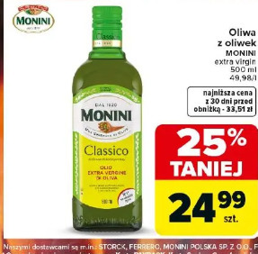 Oliwa z oliwek Monini extra virgin