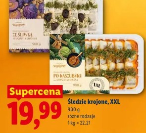 Śledzie krojone, XXL