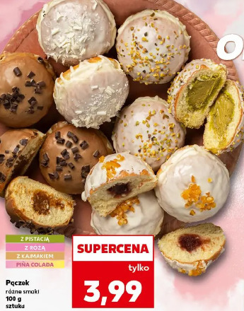 Pączek z pistacją z różą z kajmakiem piña colada