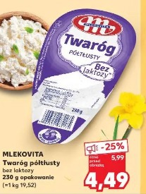 Twaróg półtłusty bez laktozy Mlekovita