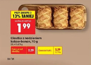 Ciastko z nadzieniem kakao-banan