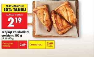 Trójkąt ze słodkim serkiem