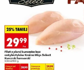 Filet z piersi kurczaka bez antybiotyków Kraina Mięs Select Kurczak farmerski