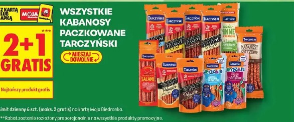 Wszystkie kabanosy paczkowane Tarczyński