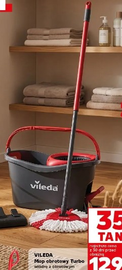 Vileda Mop obrotowy Turbo wiadro z obrotowym system. kij teleskopowy