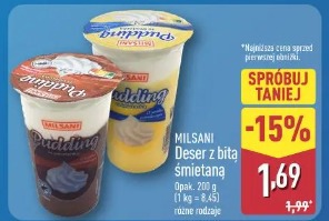 Milsani Deser z bitą śmietaną