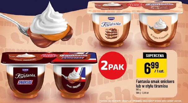 Fantasia smak snickers lub w stylu tiramisu
