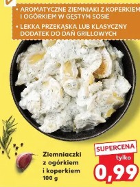 Ziemniaczki z ogórkiem i koperkiem