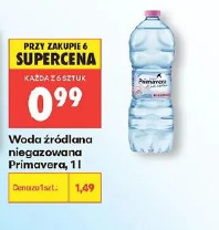 Woda źródlana niegazowana Primavera