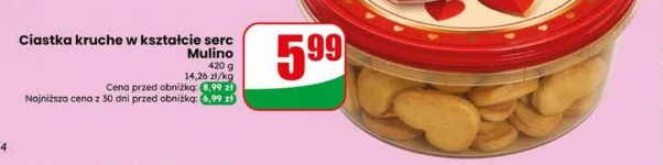 Ciastka kruche w kształcie serc Mulino