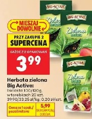 Herbata zielona Big-Active liściasta 100/120 g, w torebkach 20/35/25 szt.
