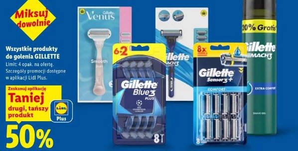 Wszystkie produkty do golenia Gillette